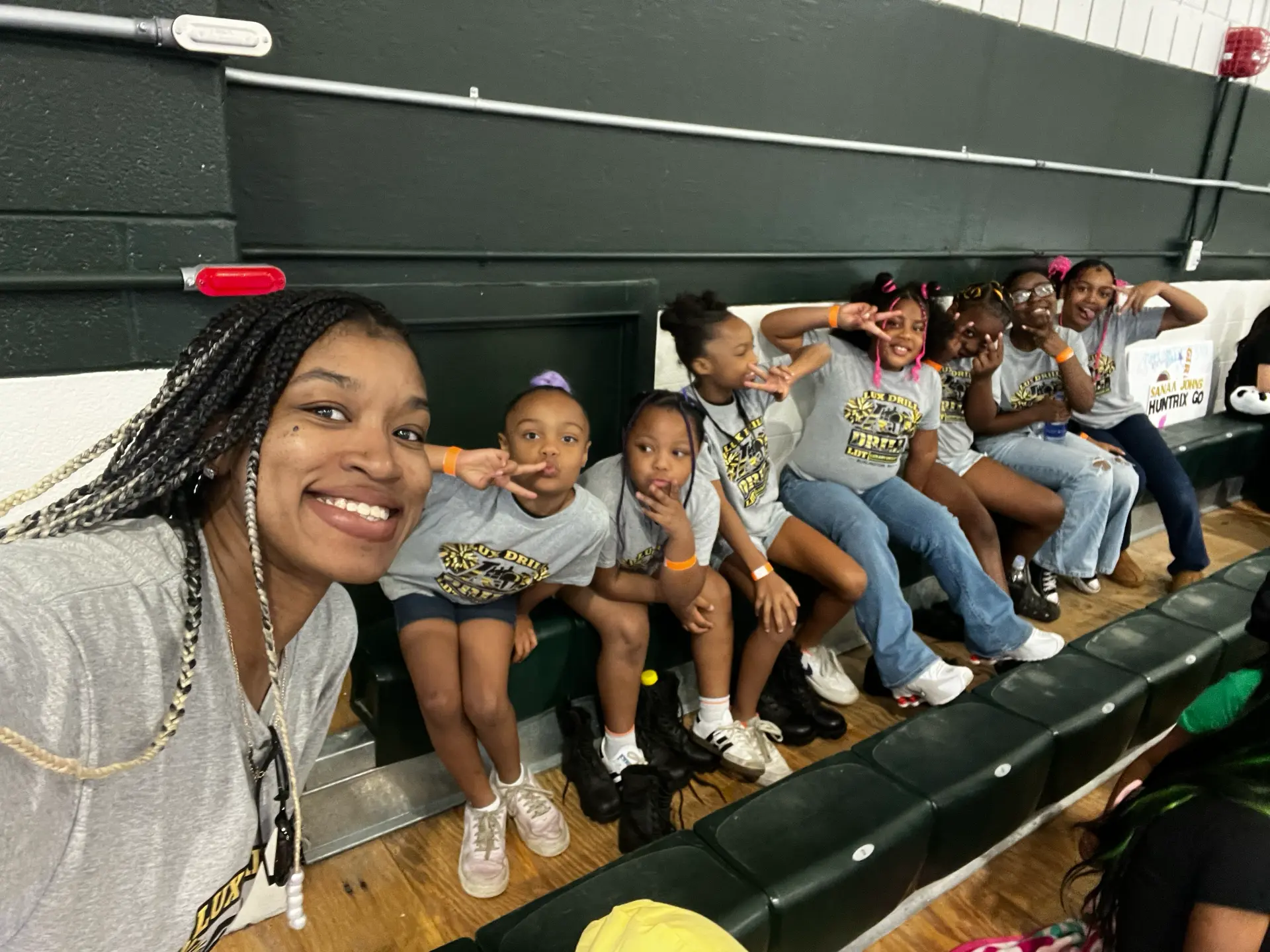 Lux Drill Team members together in team shirts
